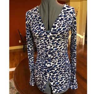 Blue Leopard Sweater